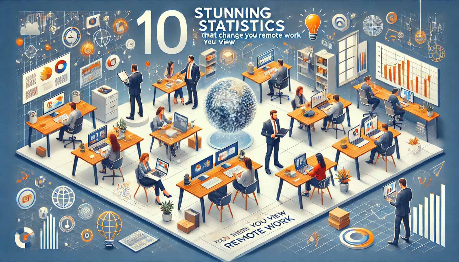 10 إحصائيات مذهلة ستغير مفهوم العمل عن بعد